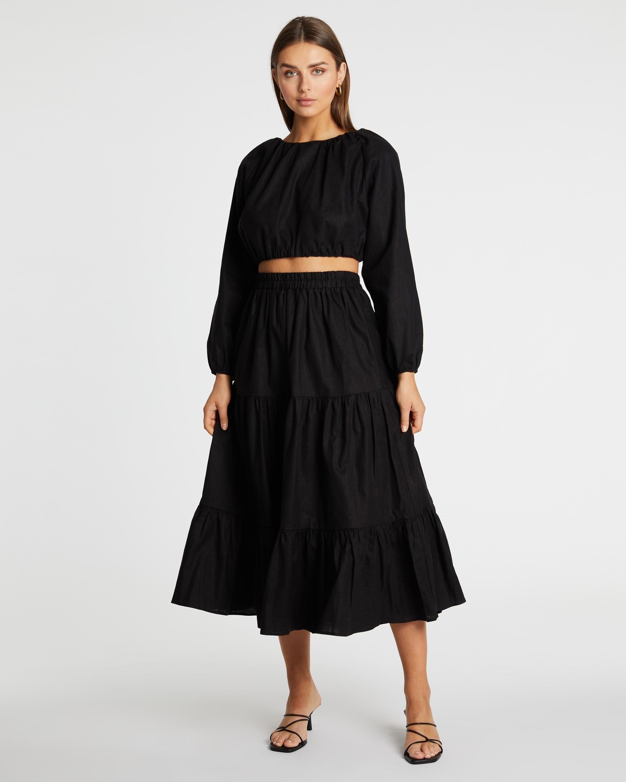 Kelva Linen Puff Sleeve Top
