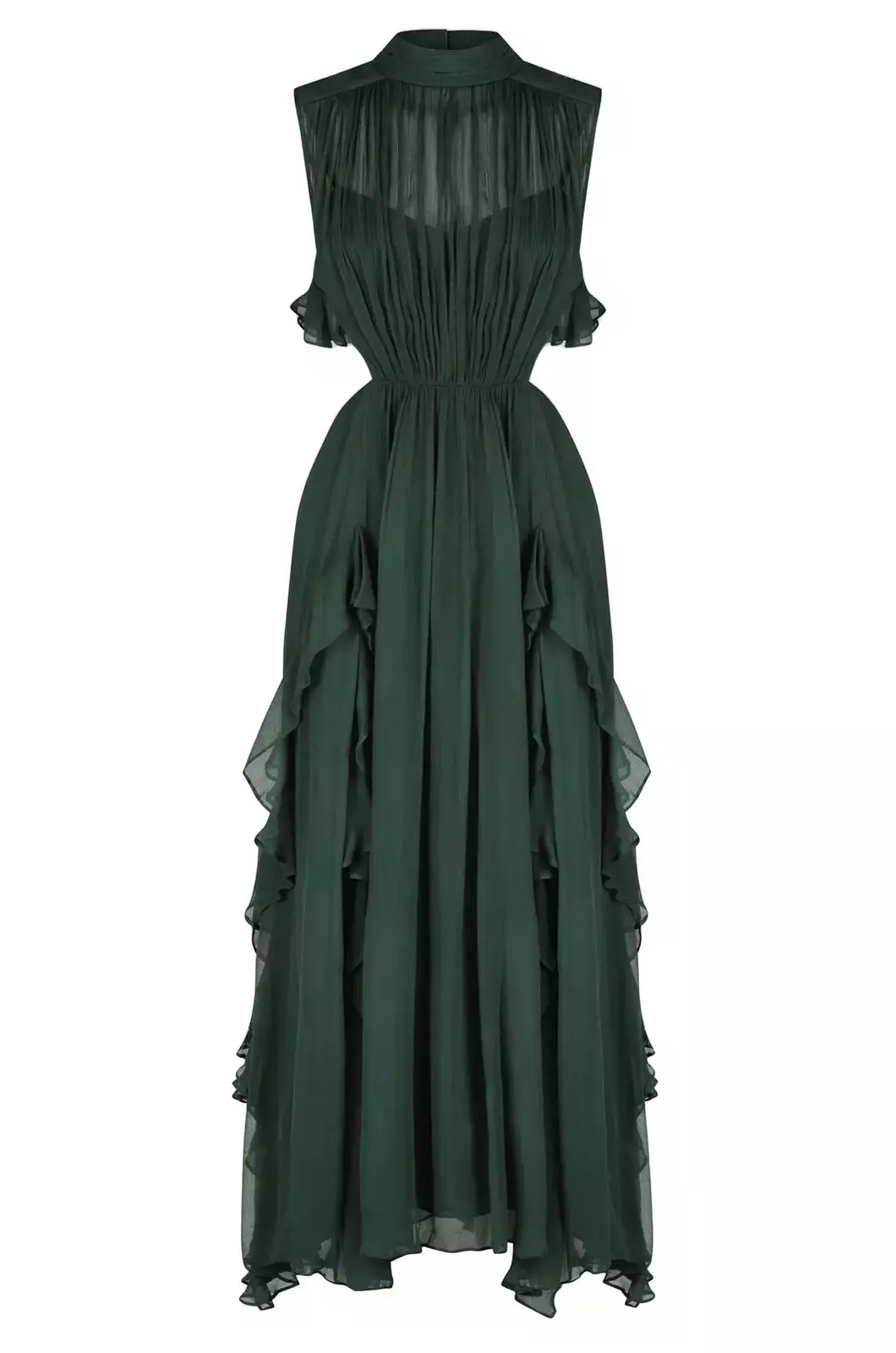 Shona Joy Leonie Backless Frill Maxi Dress (Rosemary) - AirRobe