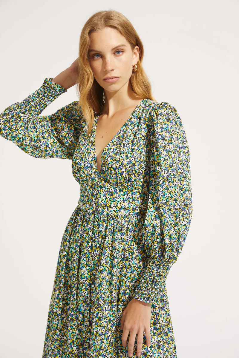 steele green dress Steele Bonnie Dress in Seafoam – Coco & Lola main image 1