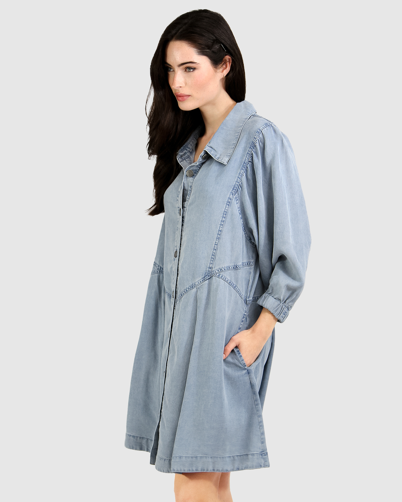 Supercut Denim Dress
