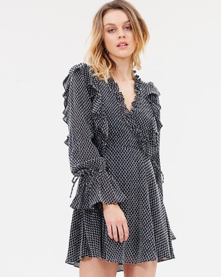 knee length dresses for ladies Shona Joy Miller Ruffle Dress  Superb Dress Collective
