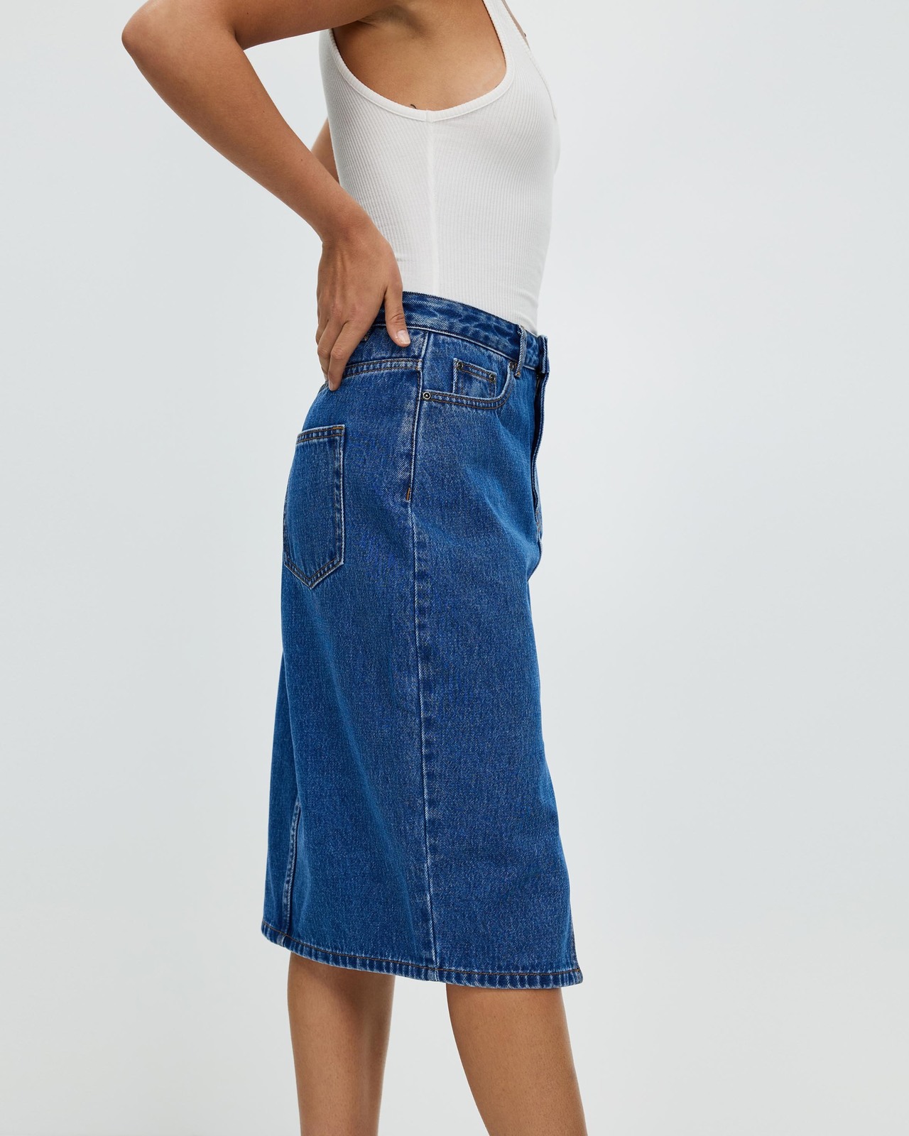 Emma Midi Denim Skirt