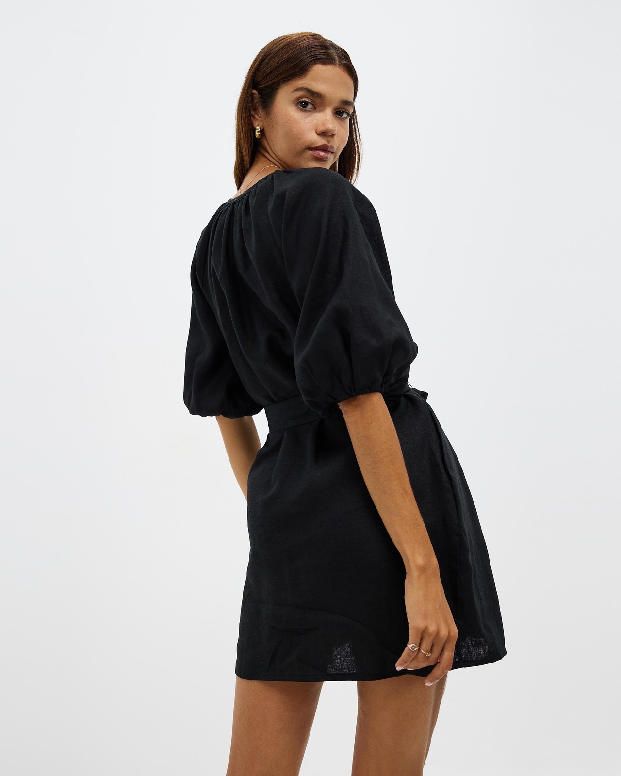 Wrap Front Cocoon Mini Dress