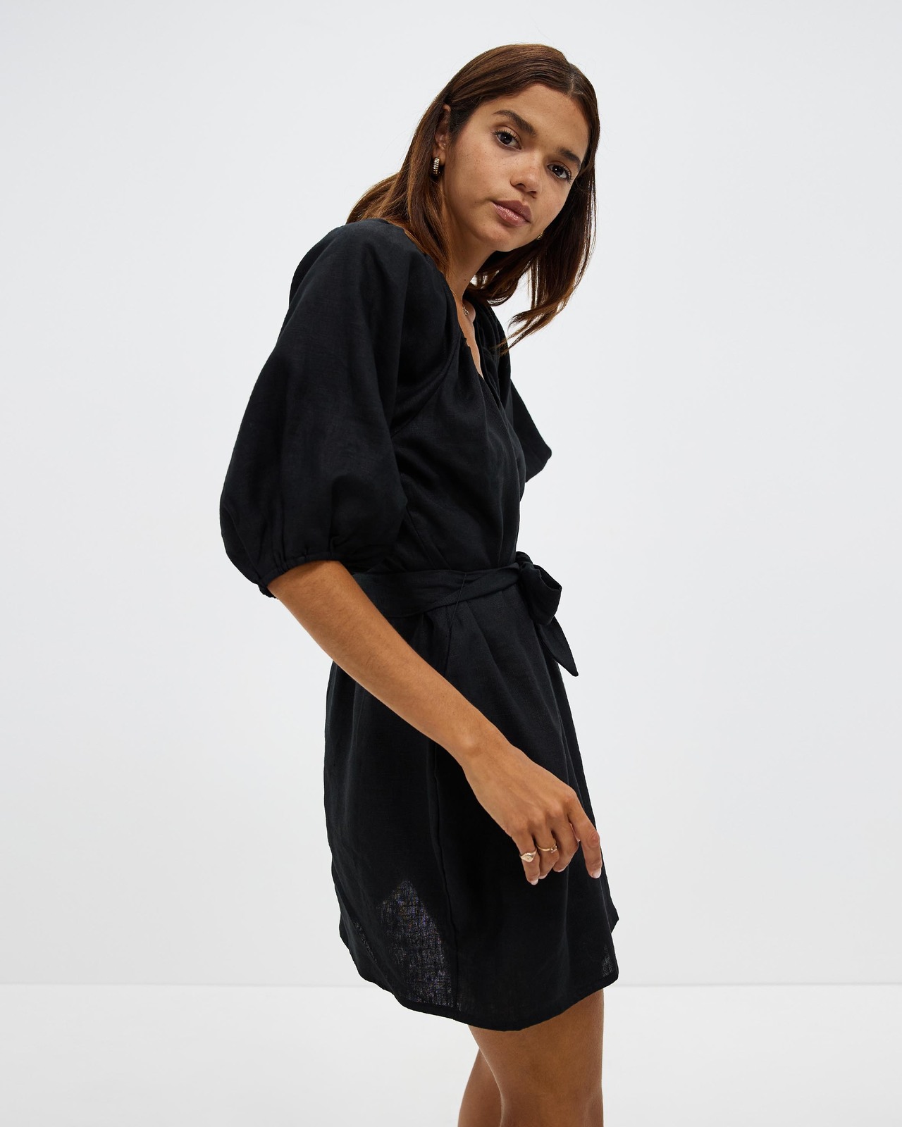 Wrap Front Cocoon Mini Dress