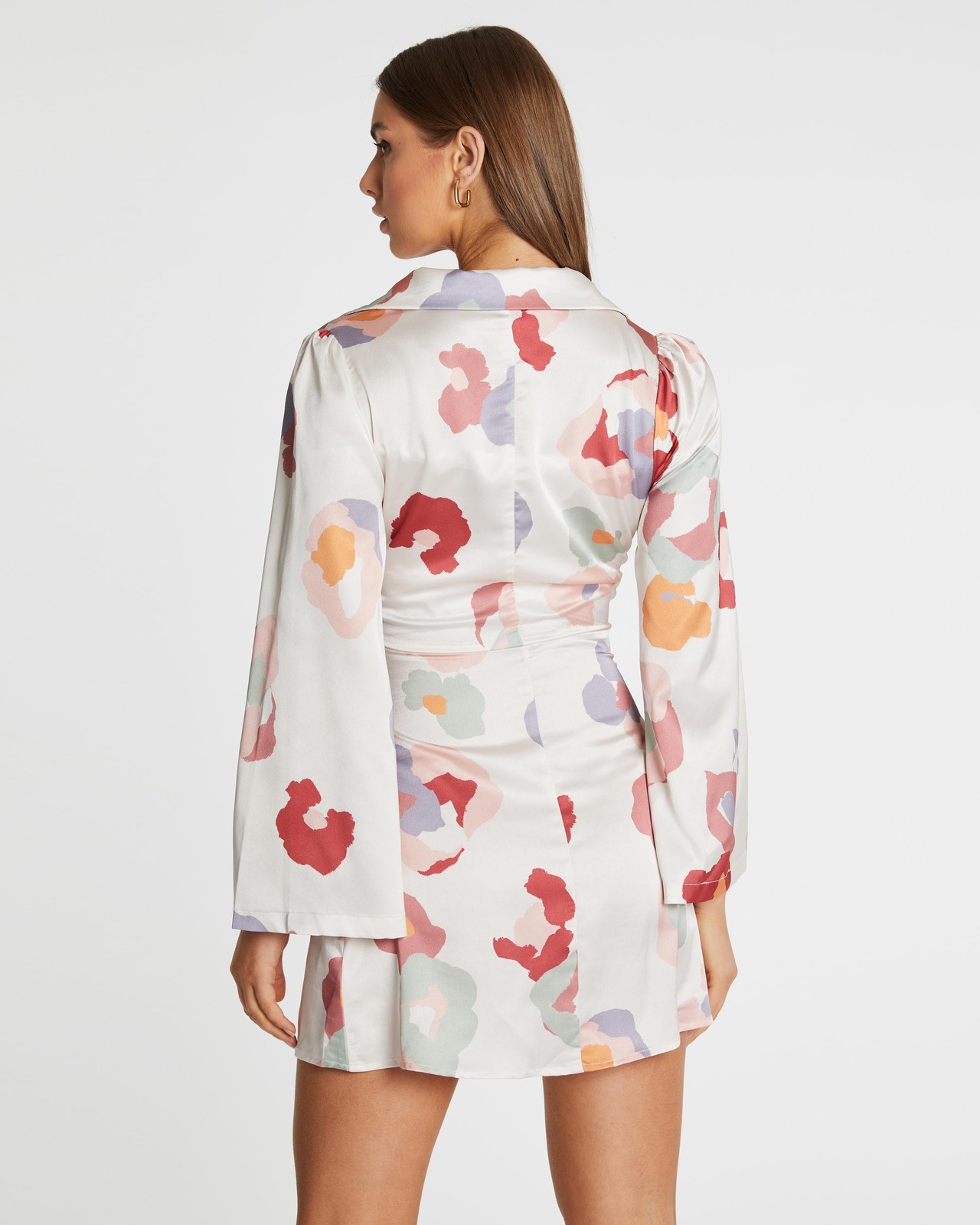 Floral Tie Front Mini Dress