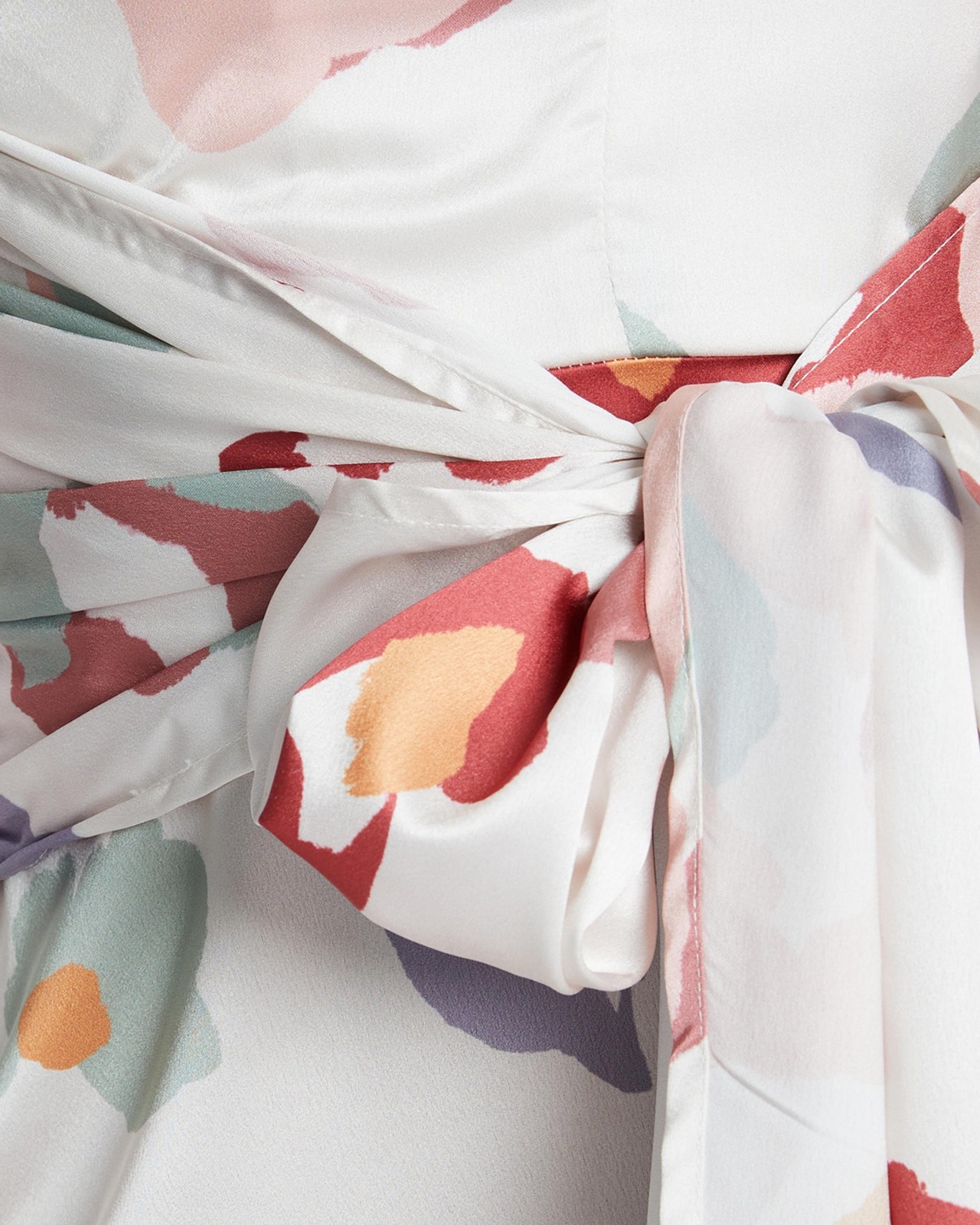 Floral Tie Front Mini Dress