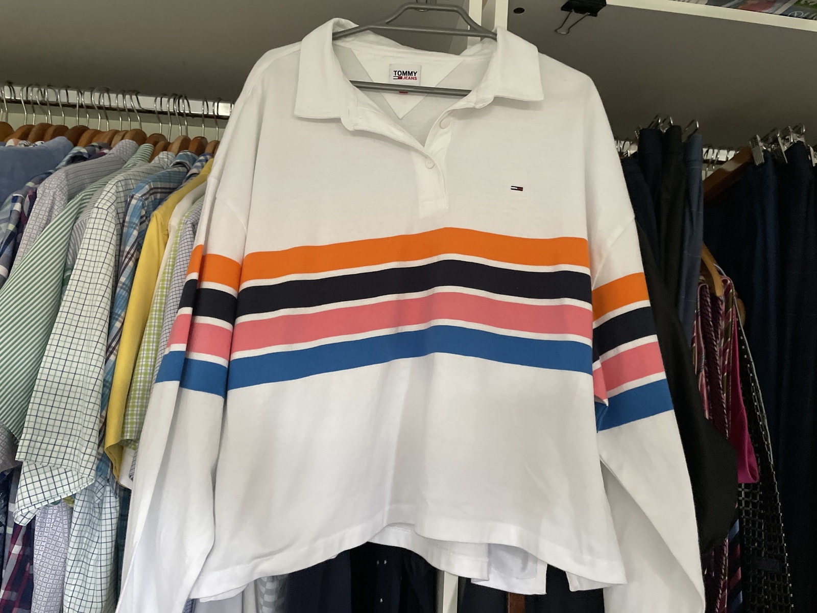 Tommy Jeans Long Sleeved Cropped Polo