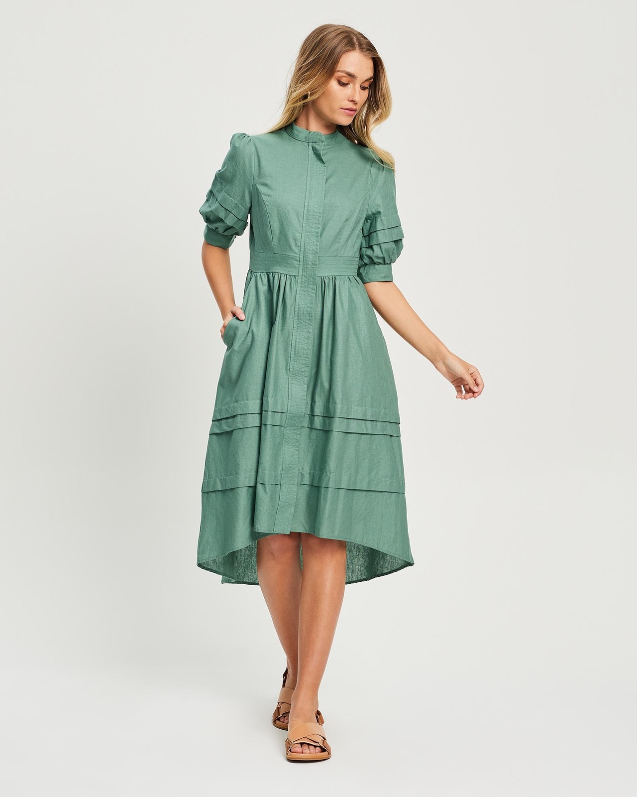 derby midi dress stripe midi dress kentucky derby outfit fascinator-5