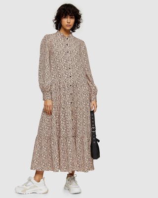 topshop pleated shirt dress Topshop - Dropped Waist Wrap Shirt Dress - Women - Polyester/Lyocell/Polyamide - 4 US