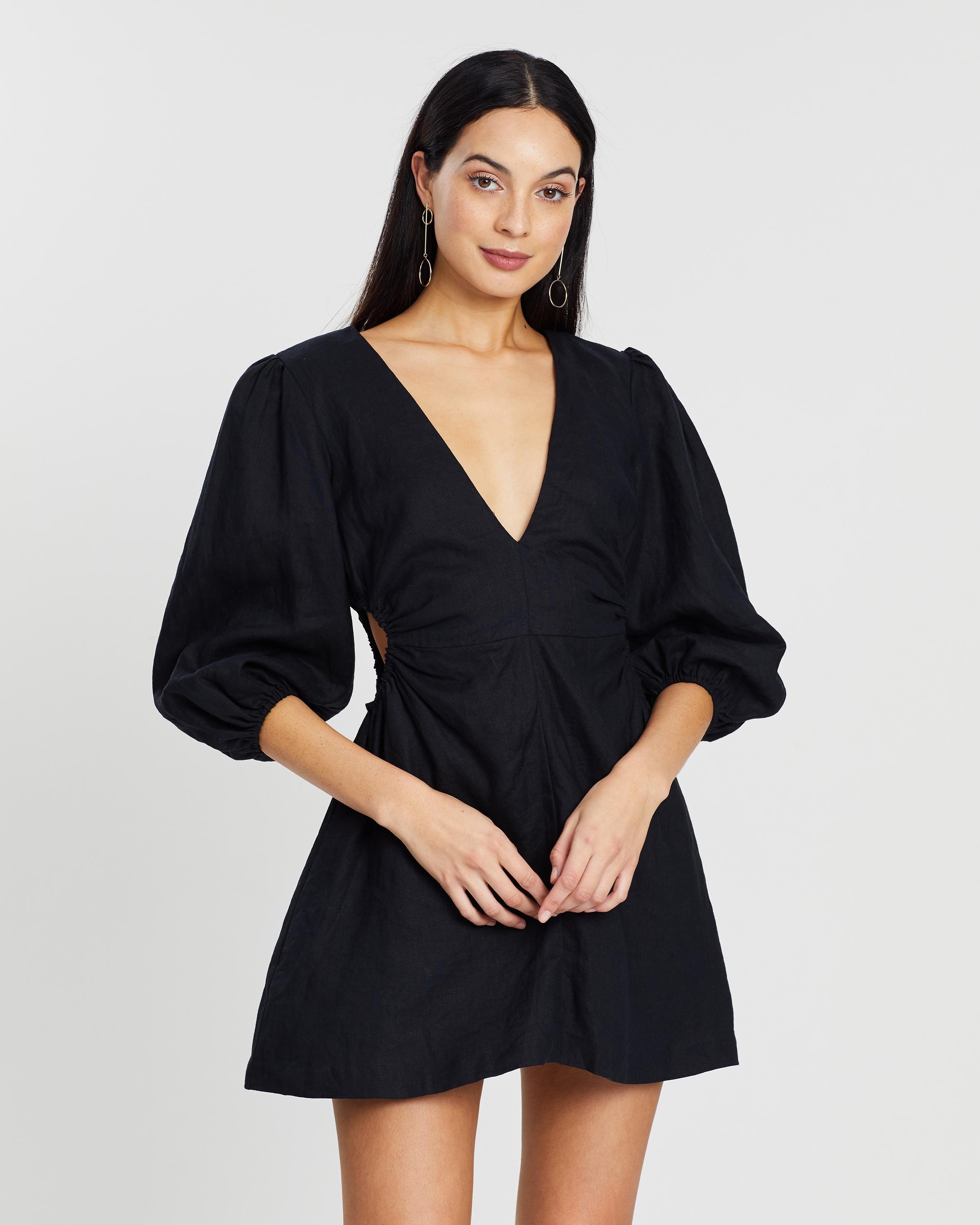 dainty mini dress DELIGHTFULLY DAINTY DENIM MINI DRESS l FREEMARKET LIGHT INDIGO / M