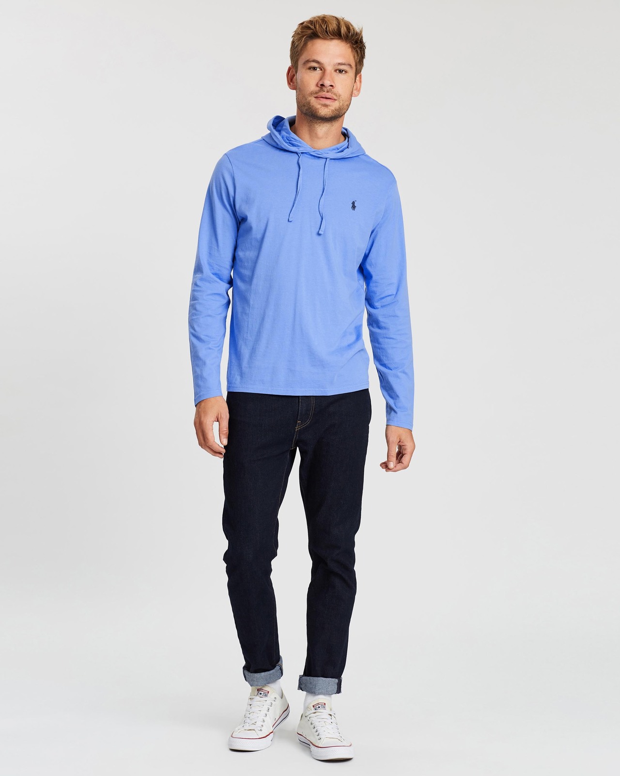 Long Sleeve Hooded Jersey T-Shirt