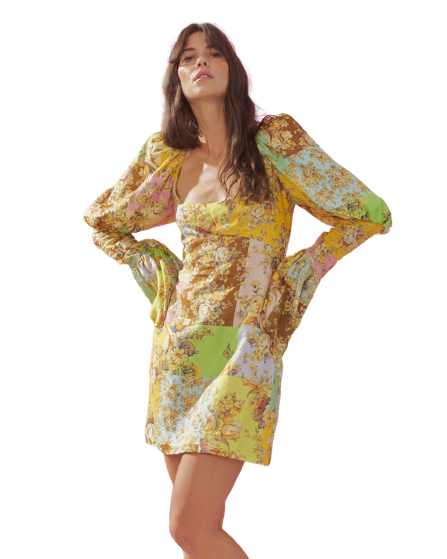 alemais matilde puff sleeve mini dress Alemais Matilde Puff Sleeve Mini Dress