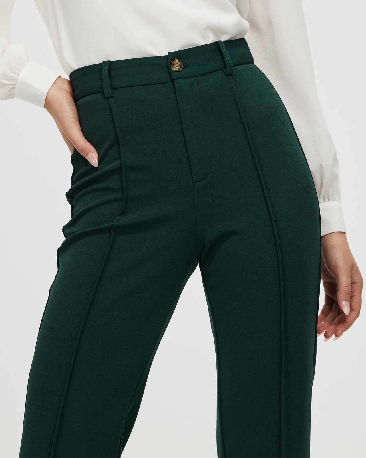 Talena Crepe Stretch Pintuck Pants