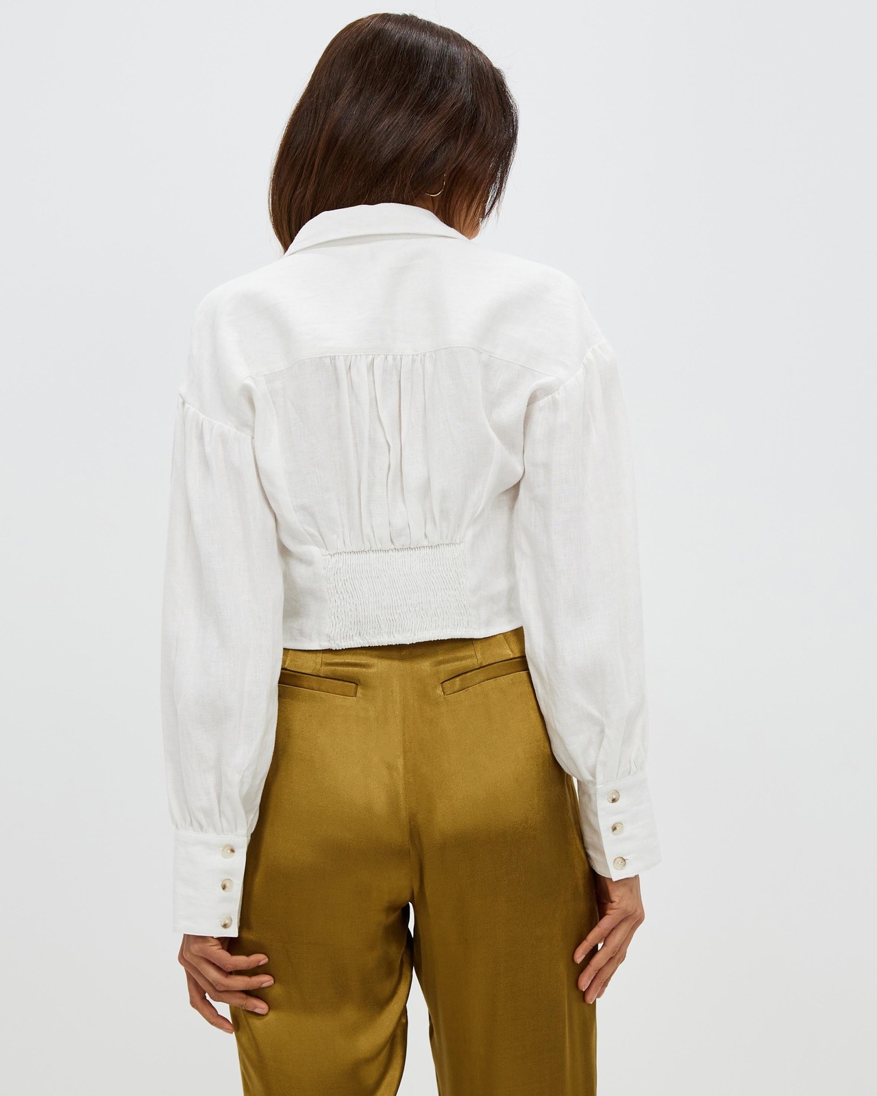 Cropped Linen Shirt