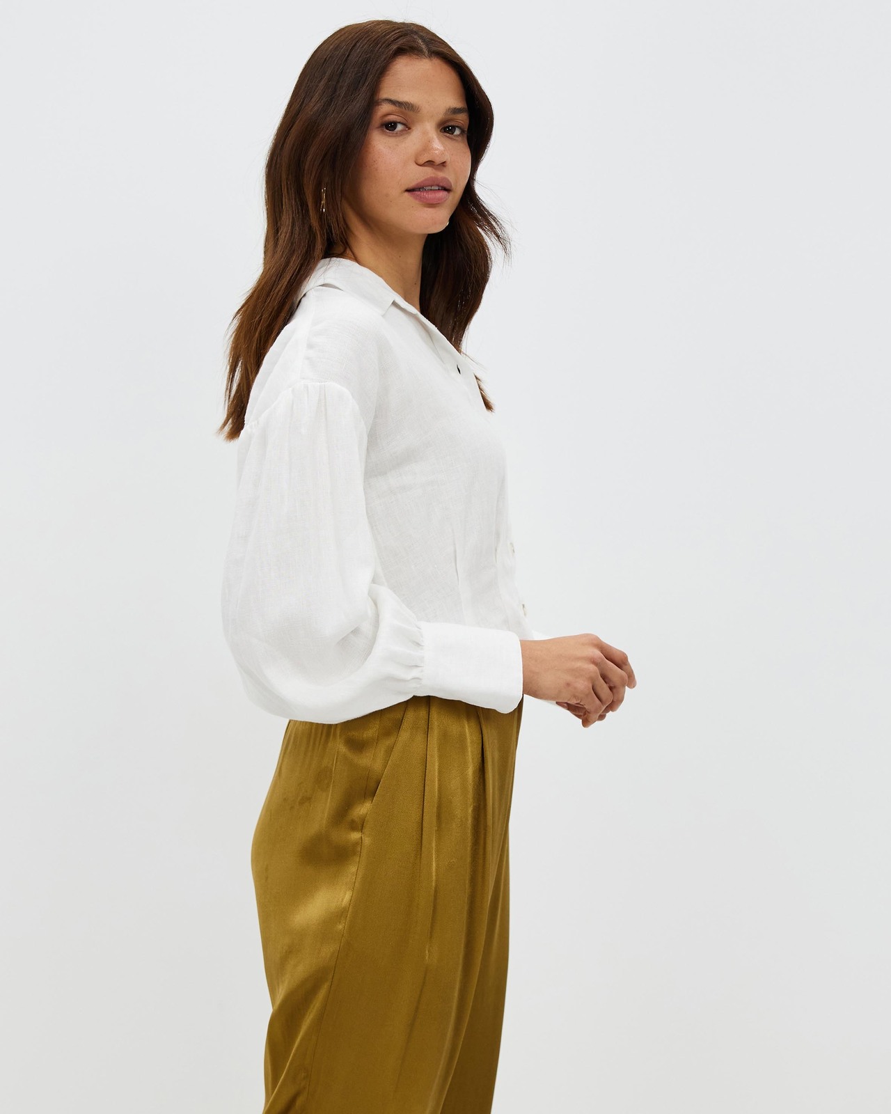 Cropped Linen Shirt