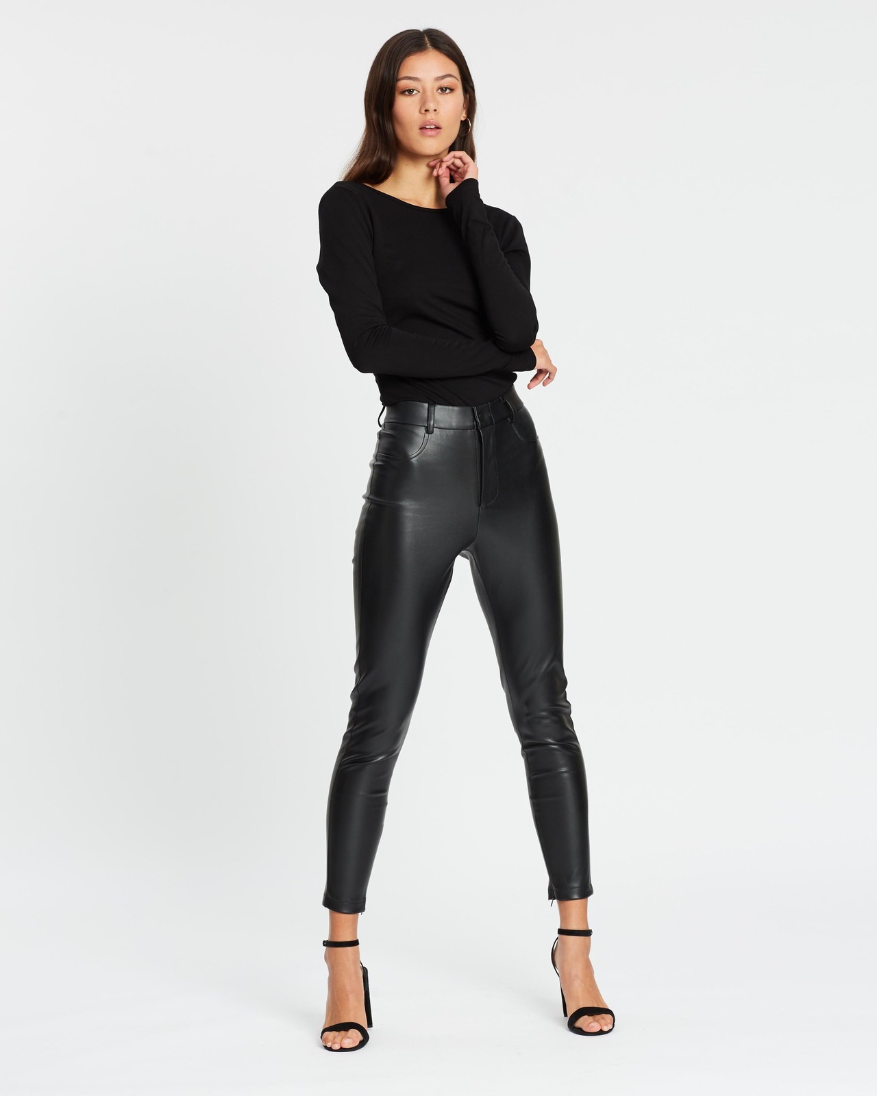 Polly PU Fitted Pants