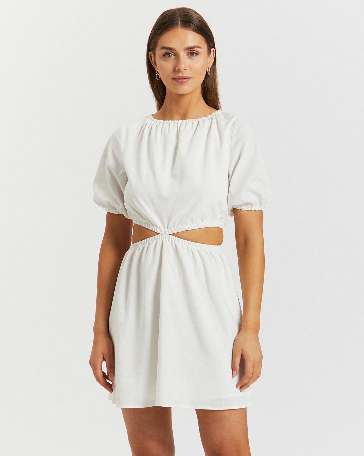 Nora Short Sleeve Cut Out Midi Dress