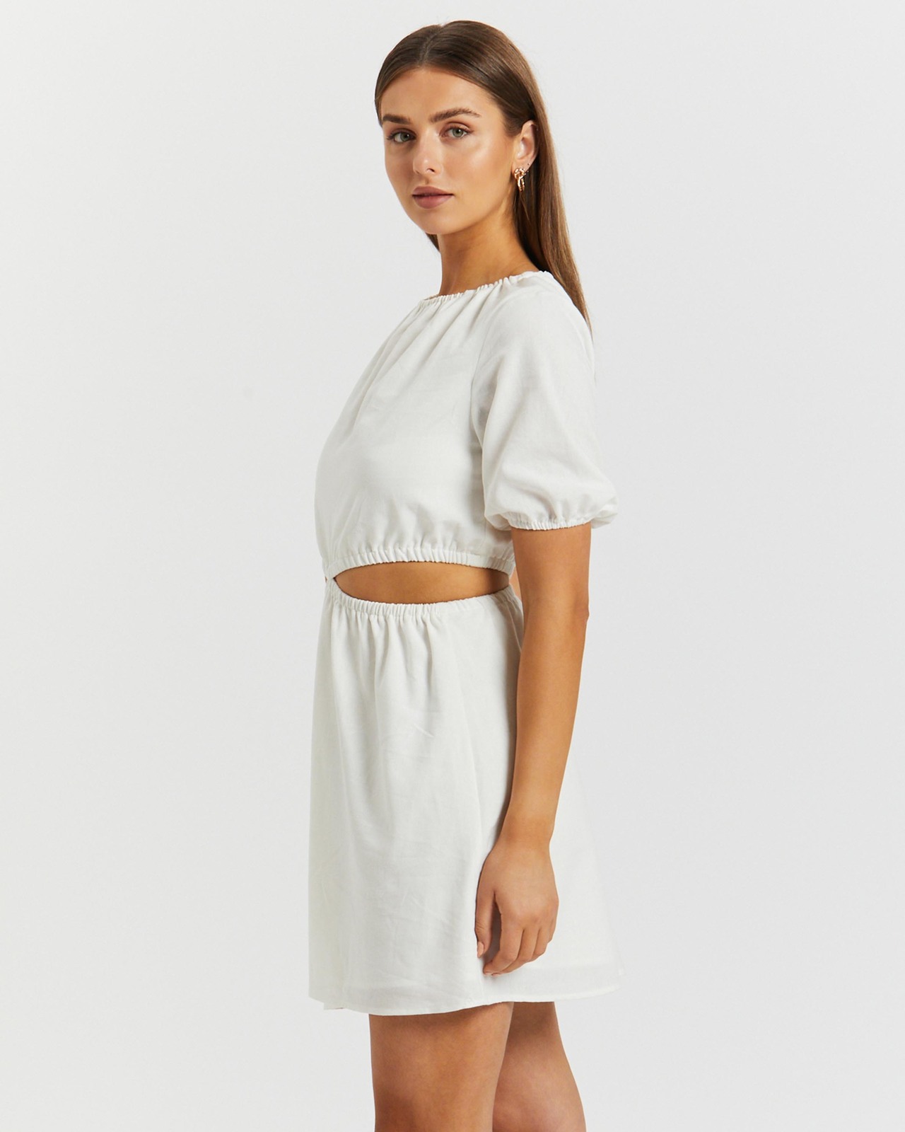 Nora Short Sleeve Cut Out Midi Dress