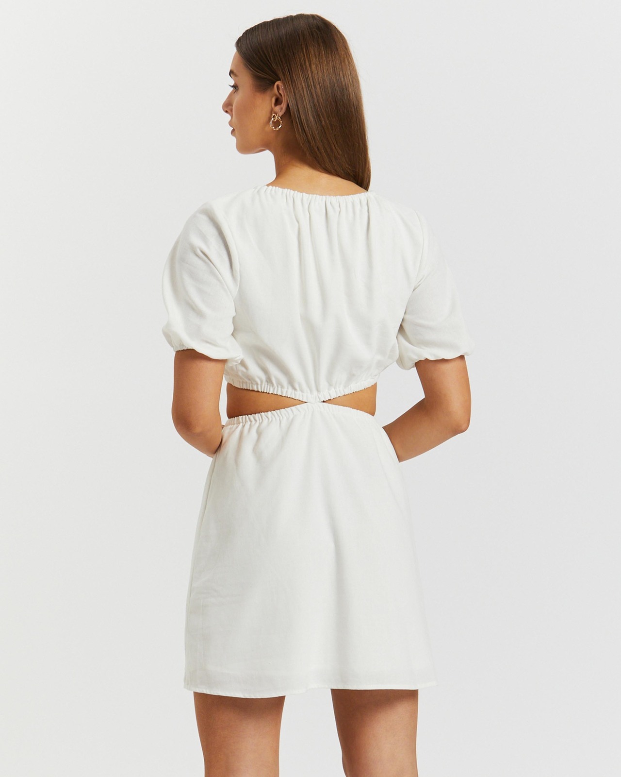 Nora Short Sleeve Cut Out Midi Dress