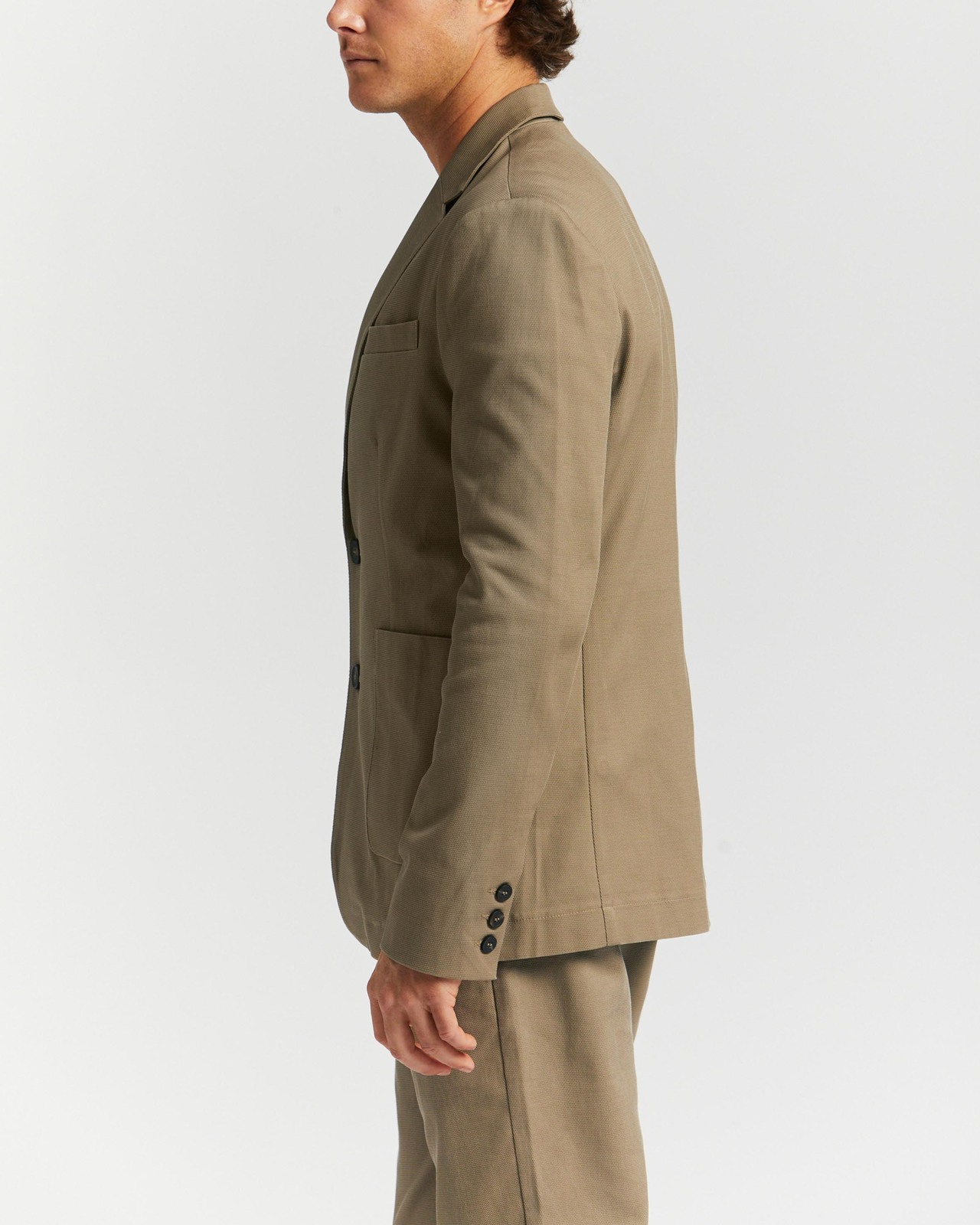 Organic Pique 2-Button Blazer