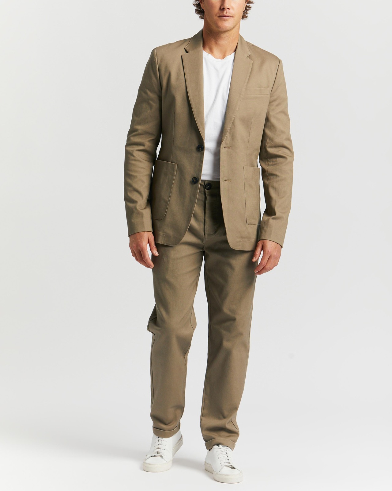 Organic Pique 2-Button Blazer