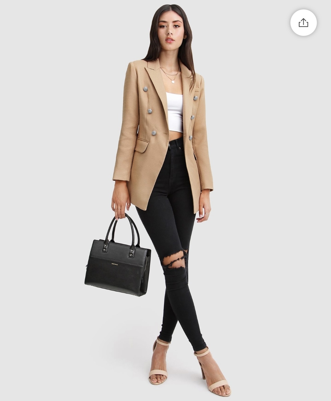 Princess Polina Textured Weave Blazer