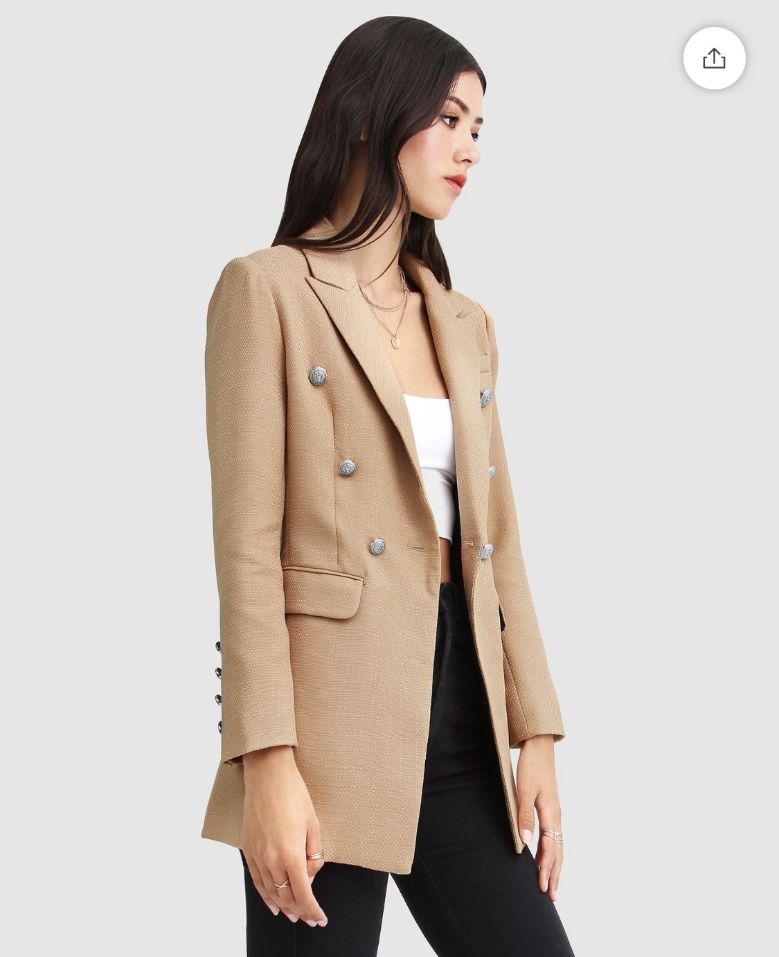 Princess Polina Textured Weave Blazer