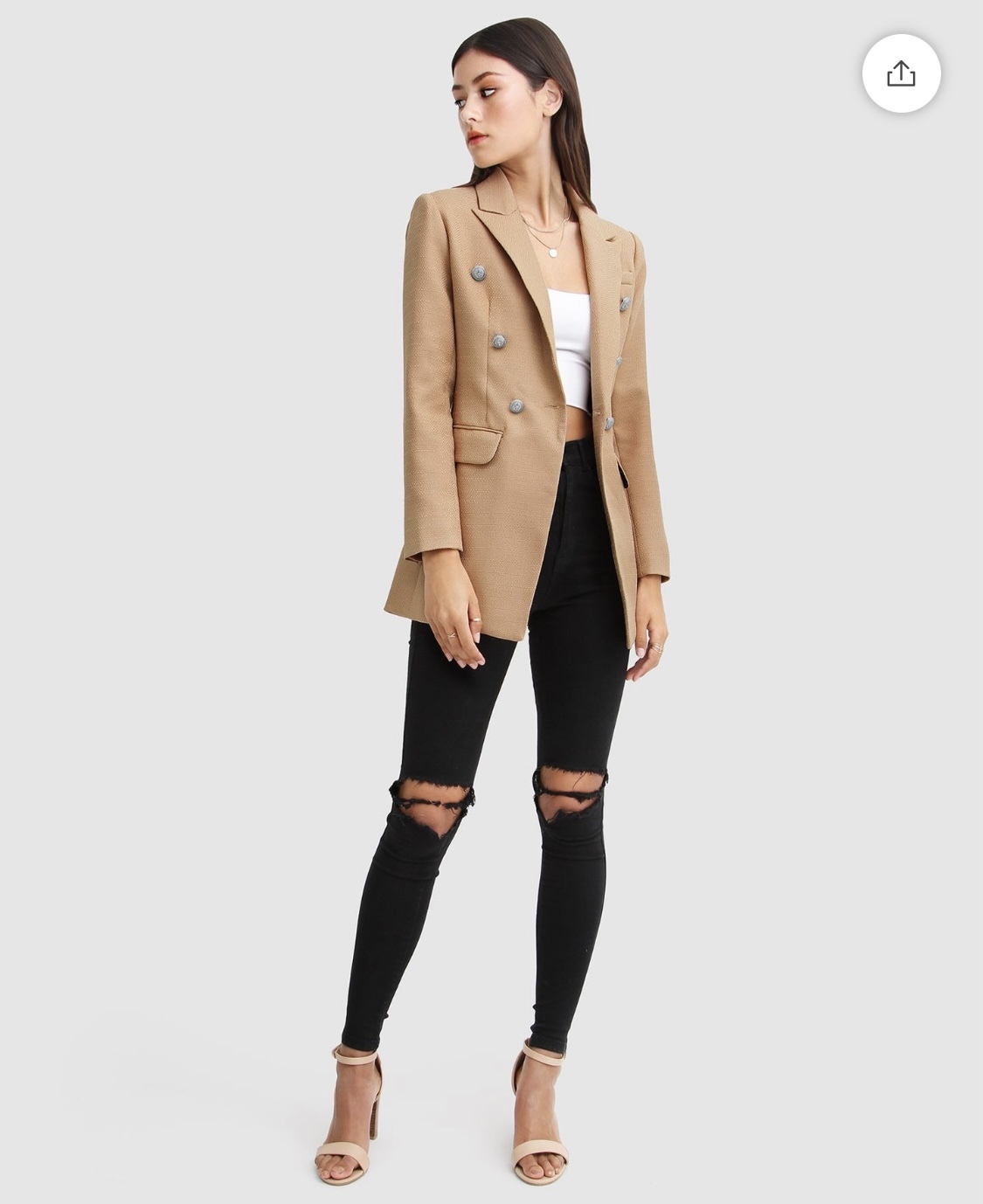 Princess Polina Textured Weave Blazer