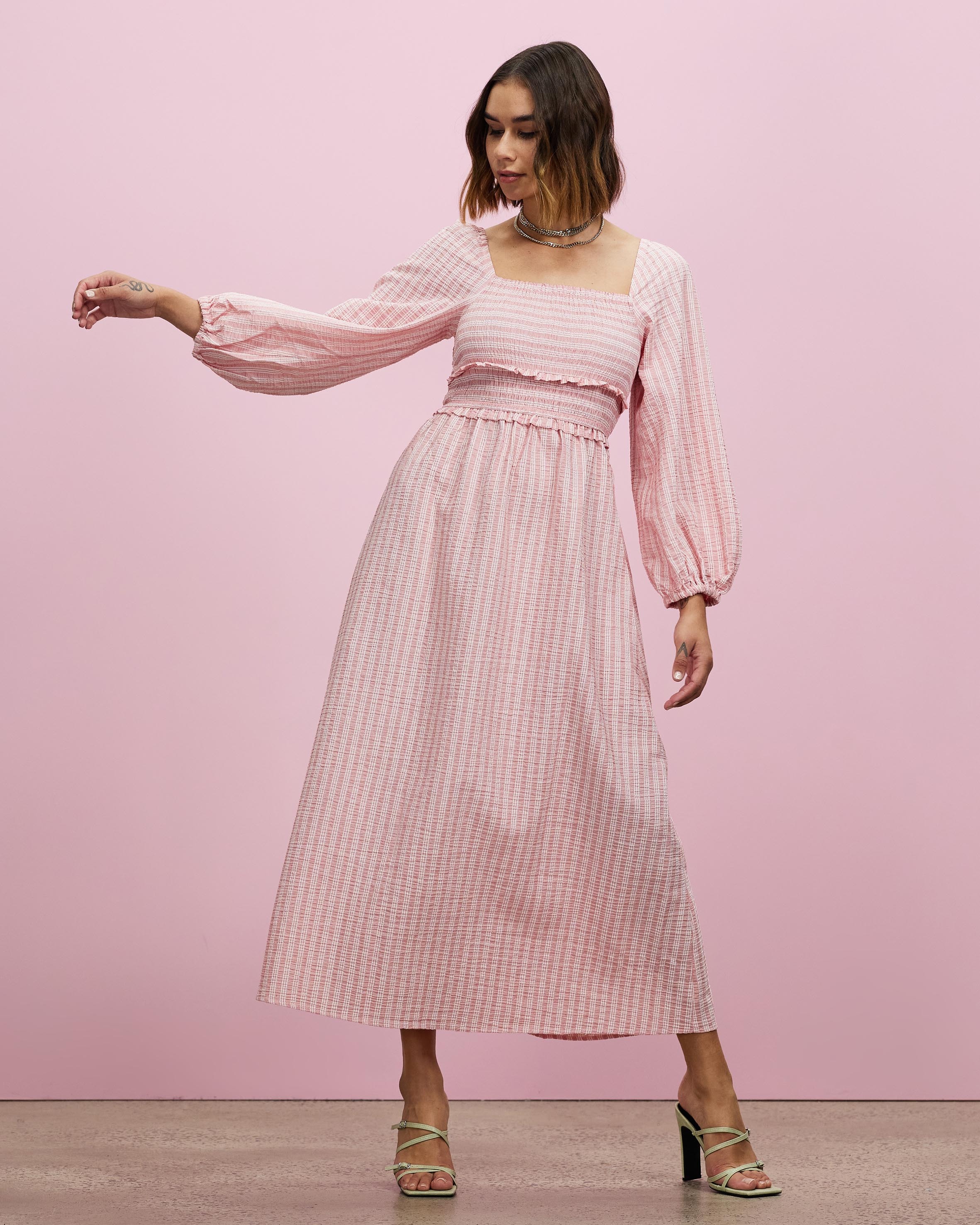 topshop pink gingham dress Pink gingham Topshop Coordinate. , Skirt is a size 6