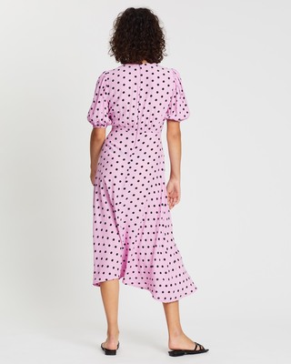 knee length dresses for ladies Yvonne Midi Dress Leona Floral Lilac main image 0