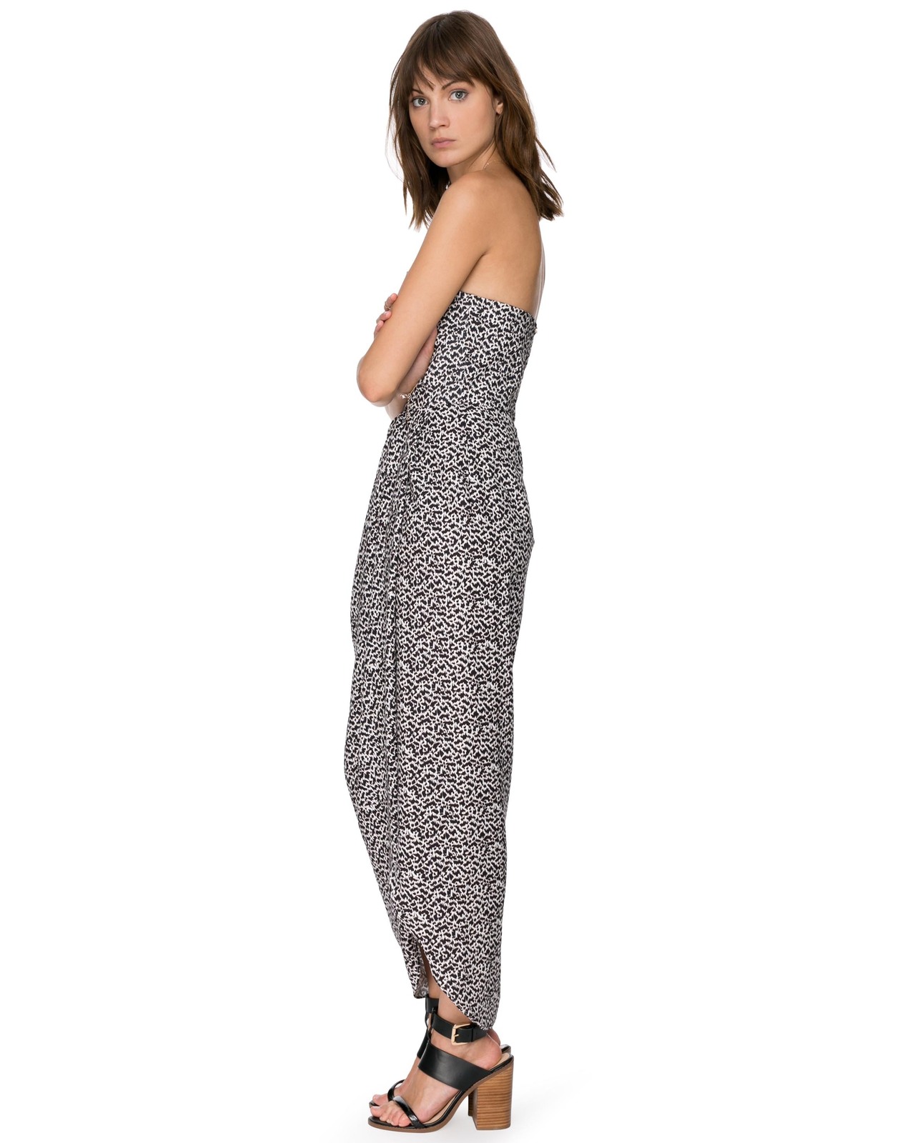 Theory Bustier Draped Maxi Dress