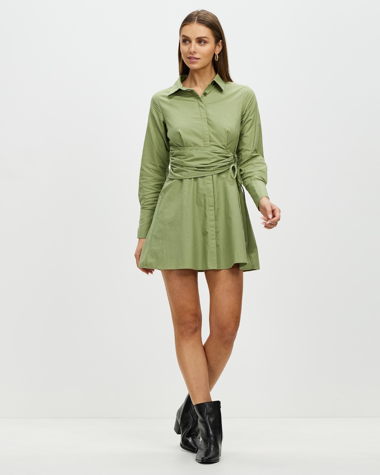 Brennan Belted Long Sleeve Mini Dress