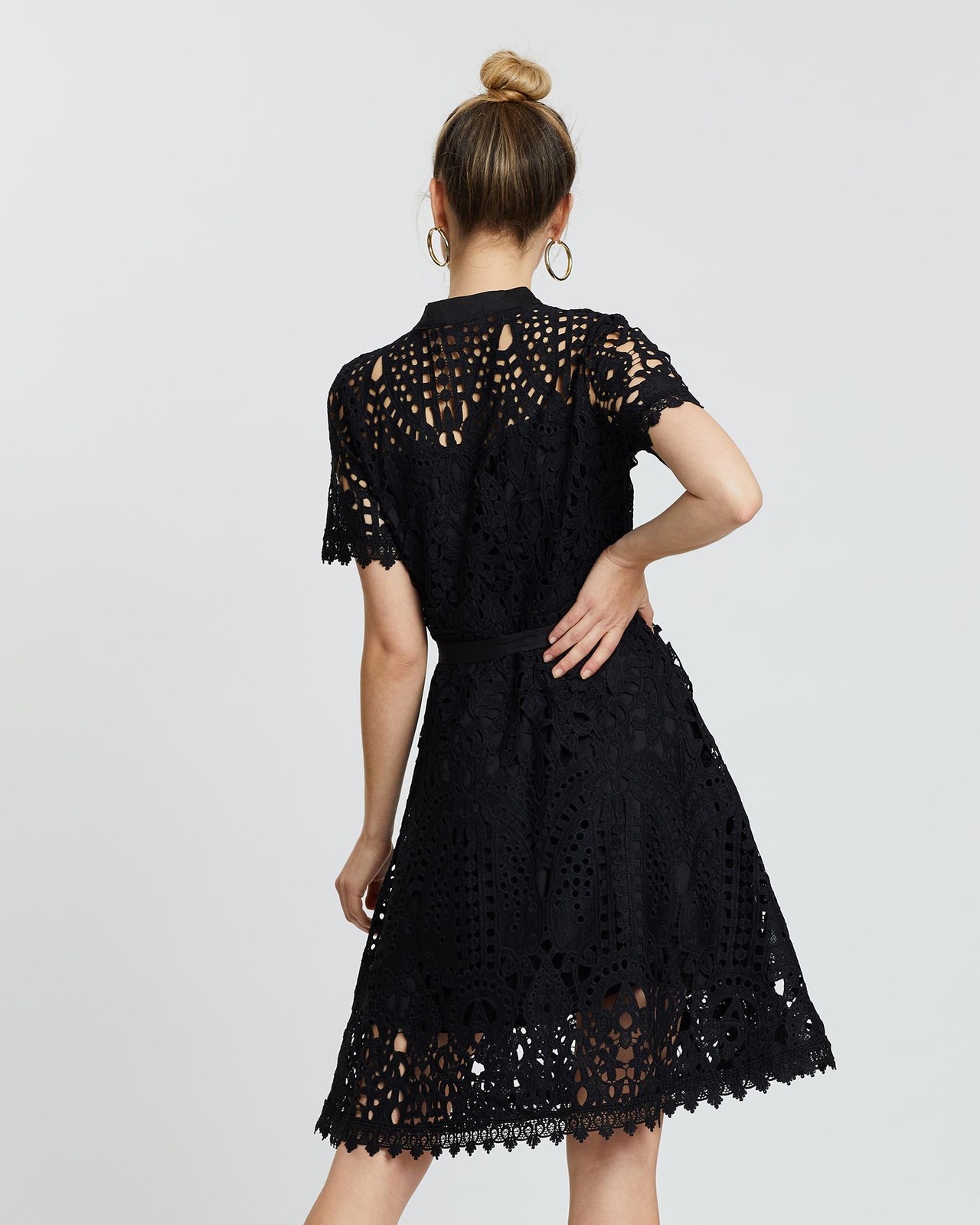 Bella Button Front Lace Dress