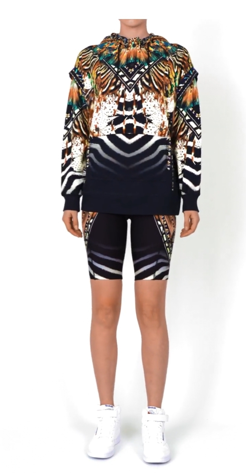 Hoodie With Front Opening.  Lost Paradise