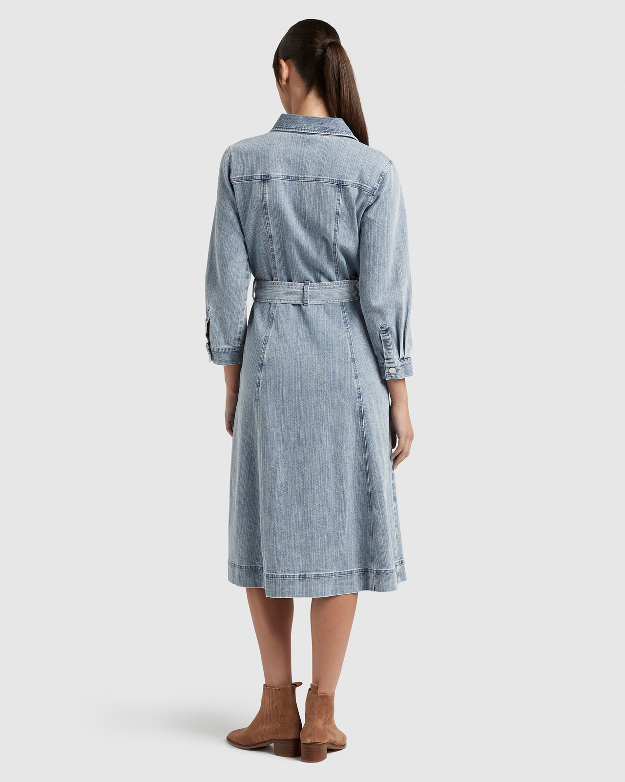 French Connection Denim Belted Dress - AirRobe