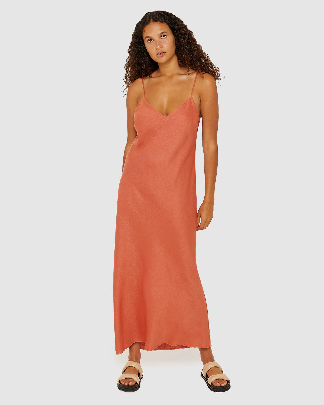 satin long dresses Wine Red Satin A-Line Slip Maxi Dress & Reviews - Wine Red - Dresses main image 0