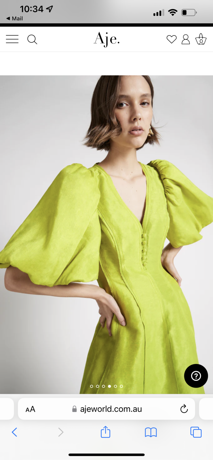 green emerald velvet dress Aje main image 1