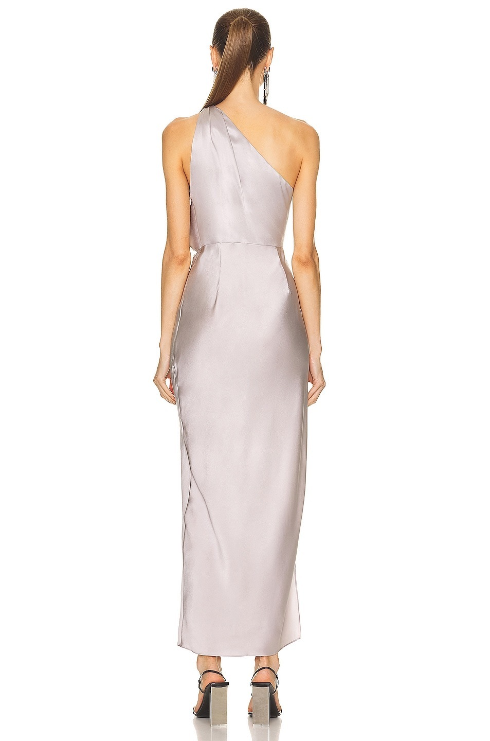 the sei asymmetrical draped dress THE SEI ASYMMETRICAL PLUNGE DRESS main image 1