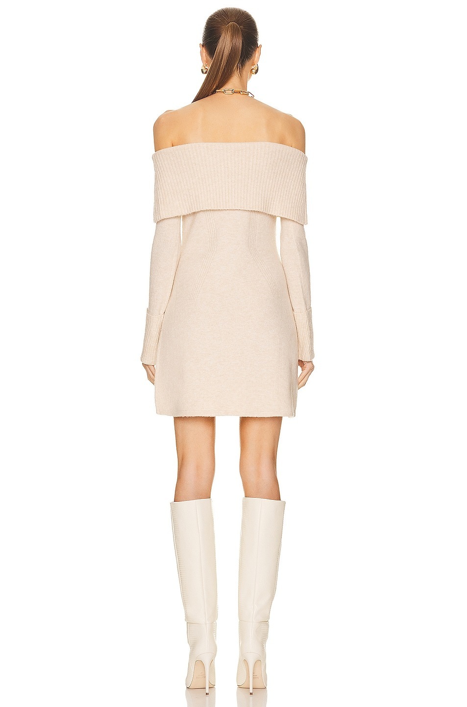 Cult Gaia Cult Gaia Edna Knit Dress in Off White - AirRobe Cult Gaia Cult Gaia Edna Knit Dress in Off White - AirRobe