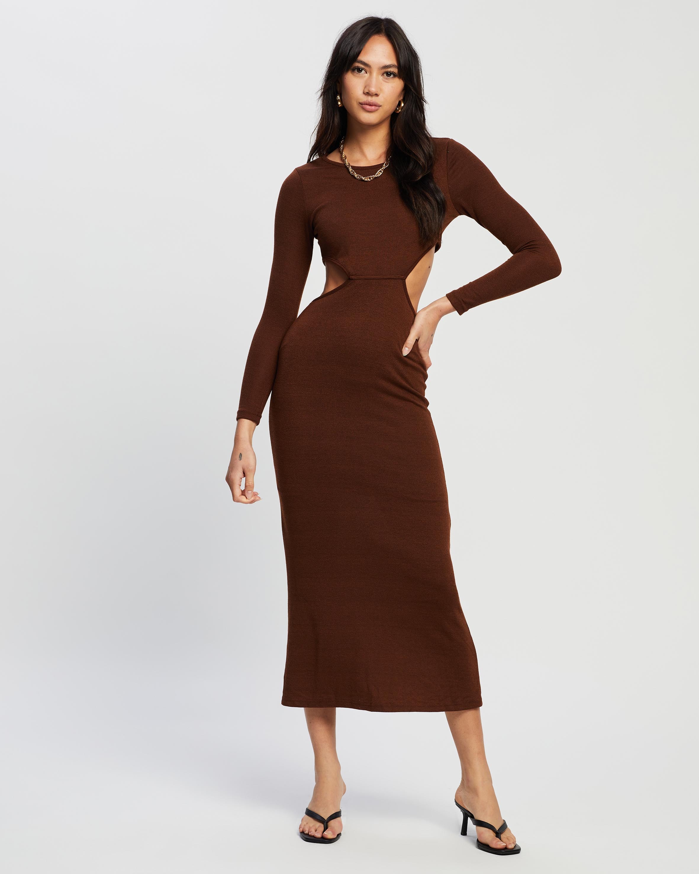 reverse cut out dress REVERSE Cut Out Midi Dress