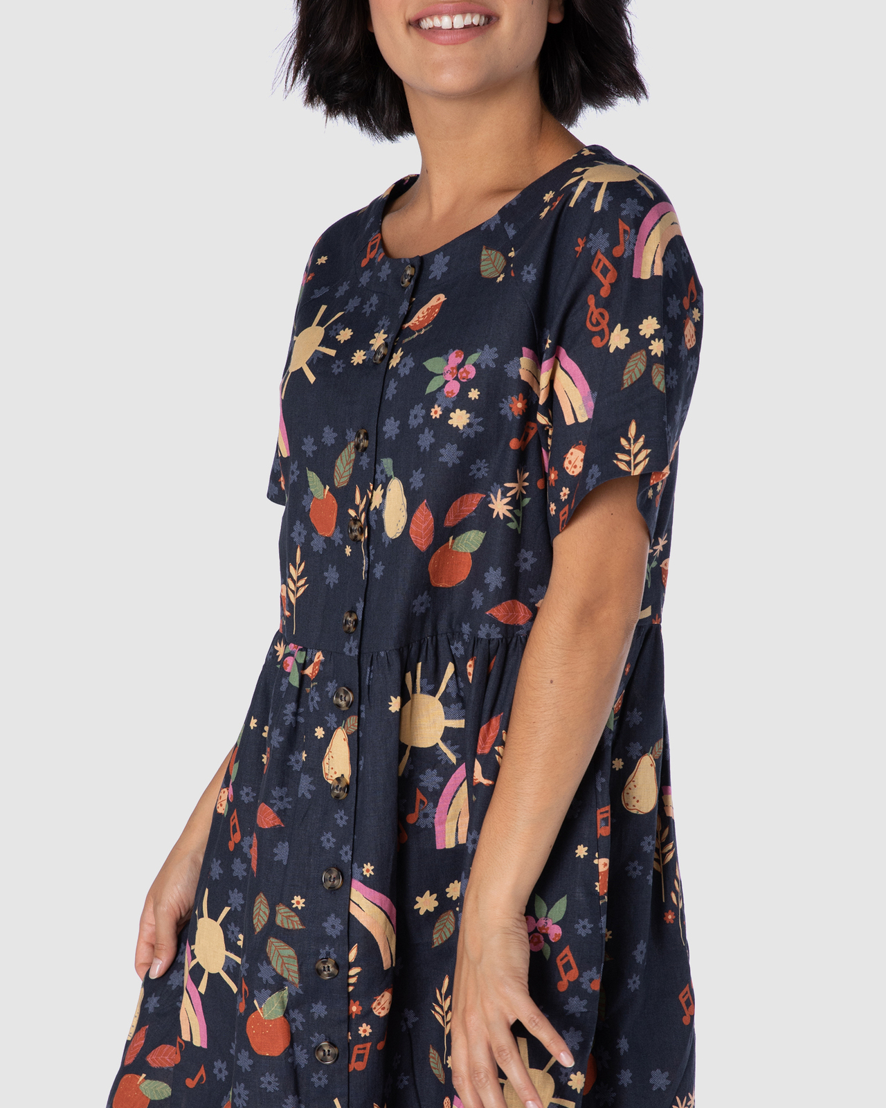 open lace back dress Piper Check Smock Dress  ModCloth