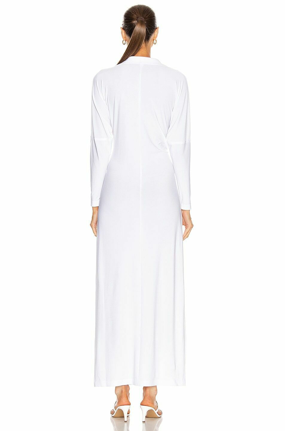 Norma Kamali Norma Kamali Tie Front NK Shirt Dress in White - AirRobe