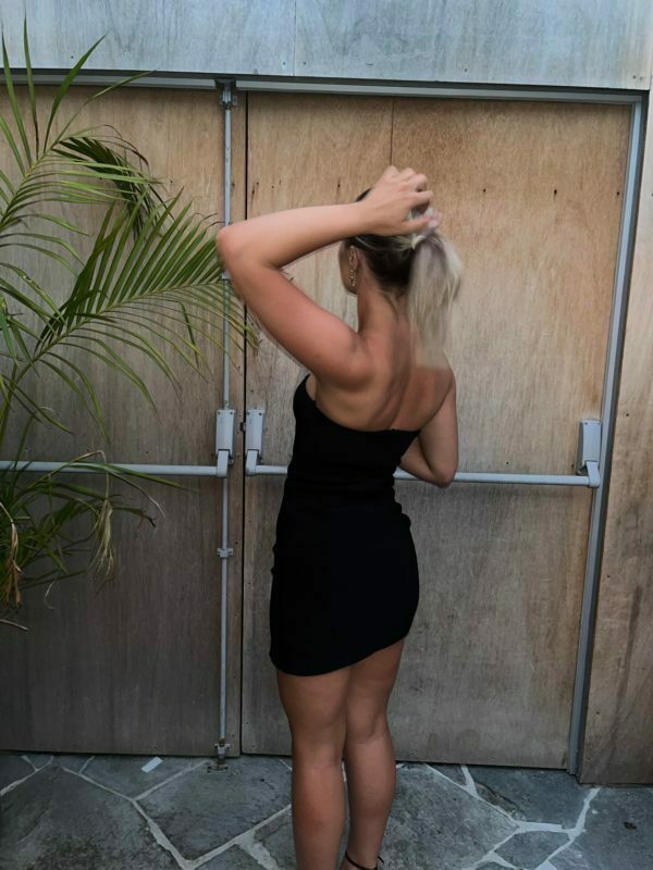 Karina Strapless Split Mini