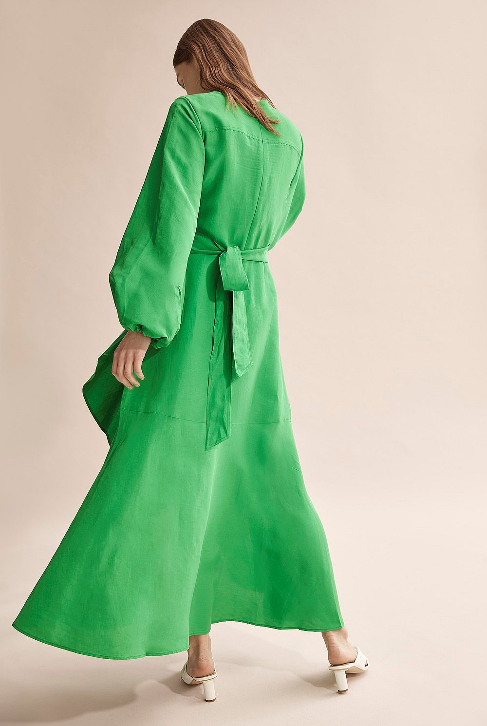 Country Road Vivid green ruffle dress - AirRobe