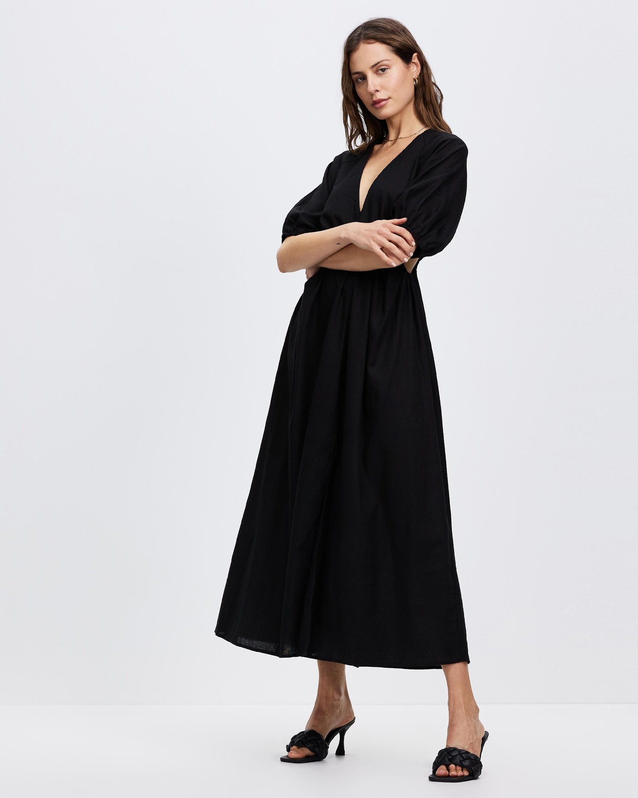 Matilda Linen Blend Midi Dress