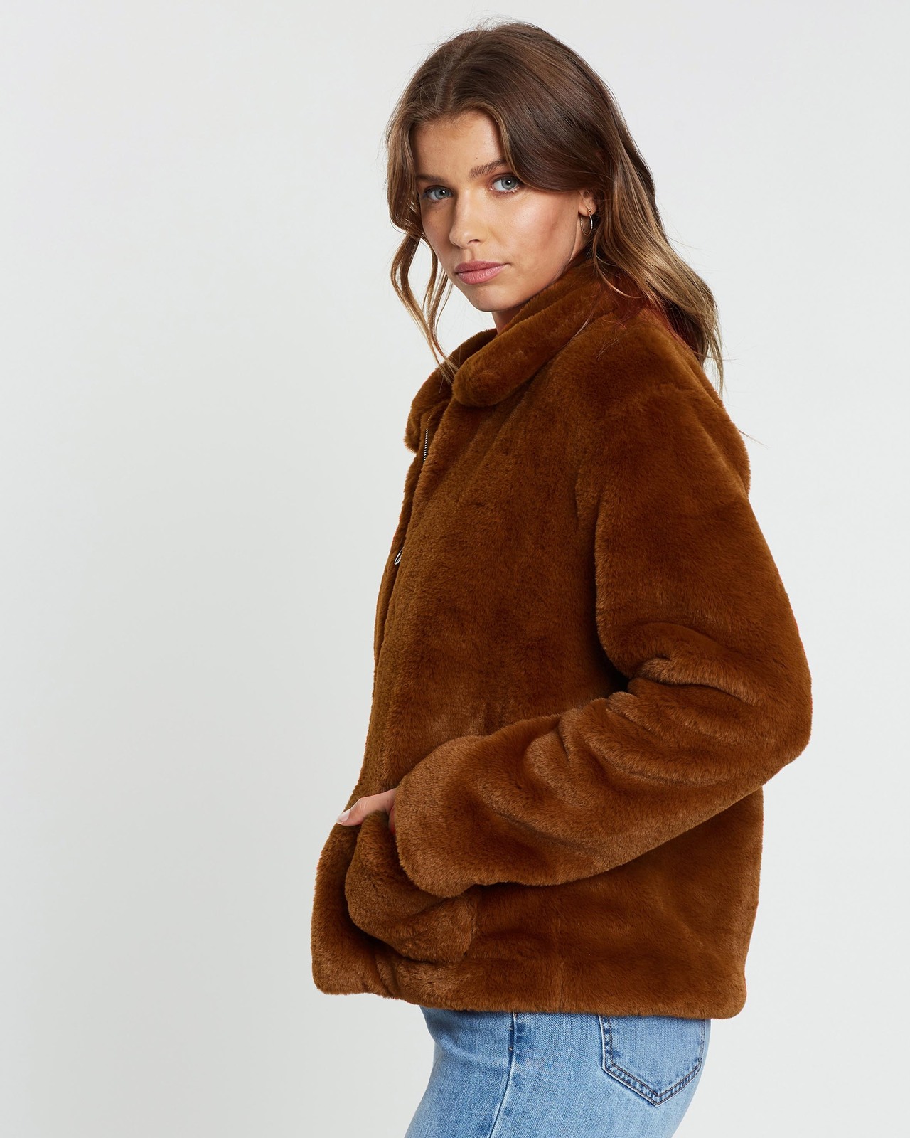 Jackie Zip Faux Fur Jacket