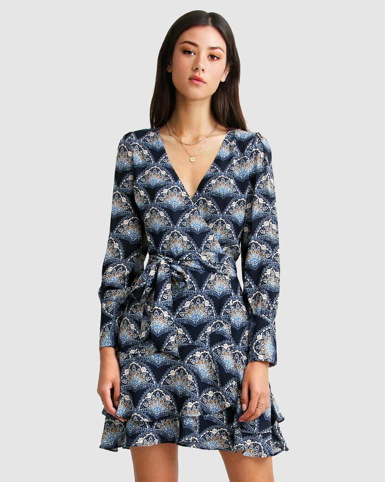A Night With You Mini Wrap Dress