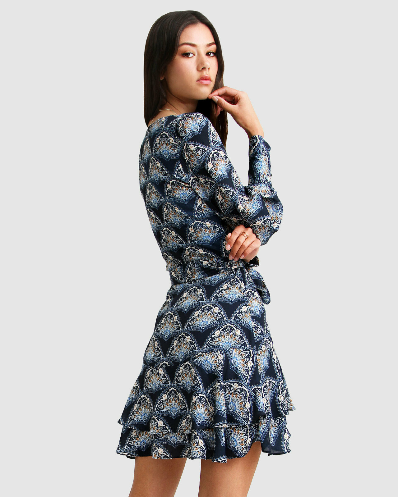 A Night With You Mini Wrap Dress