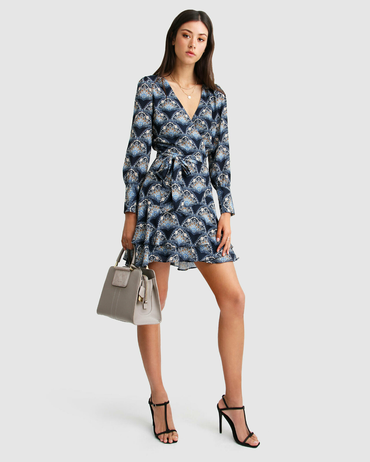 A Night With You Mini Wrap Dress