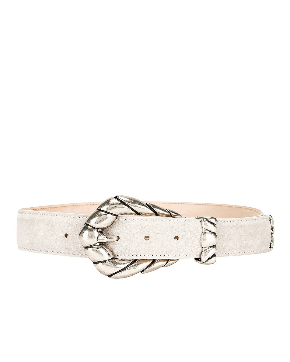 IRO Paris Hecate white silver buckle Italian leather belt IRO Embellas Belt – Mikinola main image 3